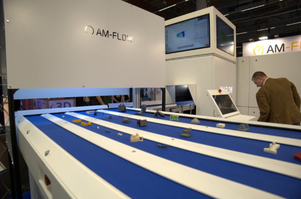AM conveyor belts with 3D printed parts